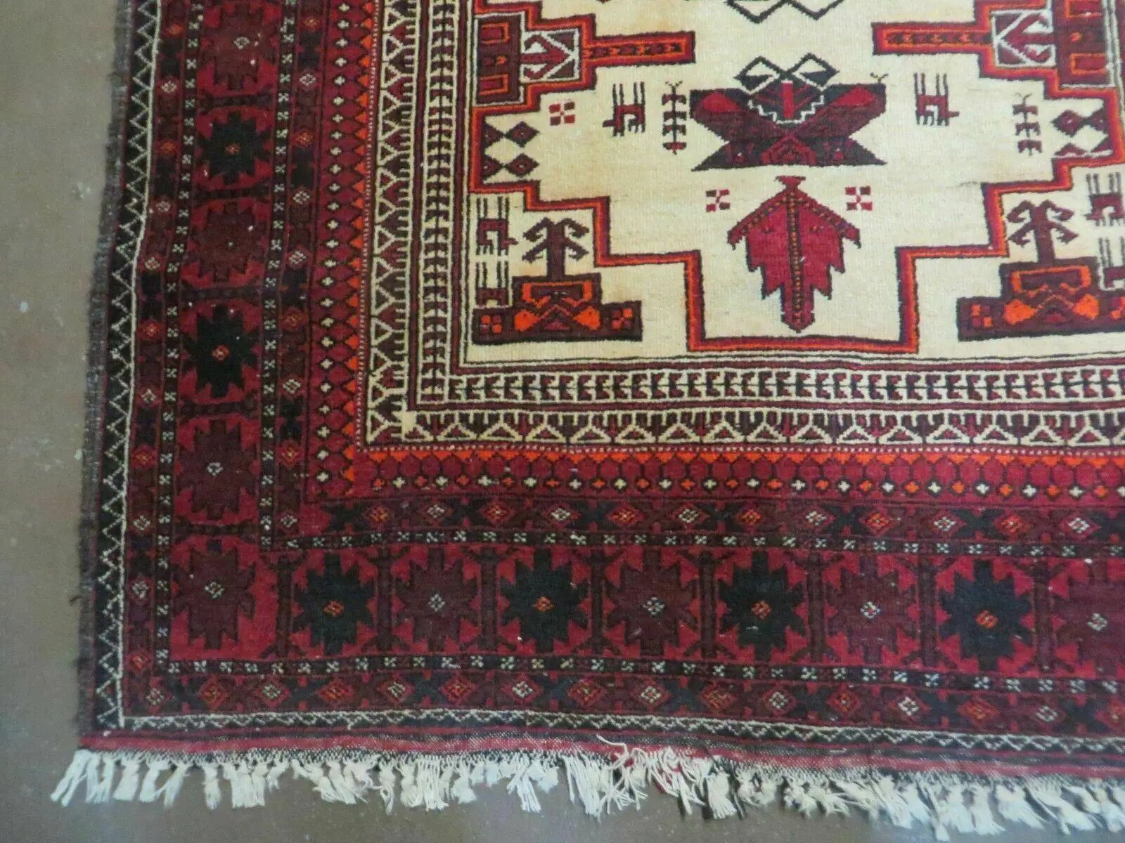 4' X 7' Vintage Handmade Pakistan Turkoman Bokhara Balouch Woven Wool Rug Nice by Jewel Rugs