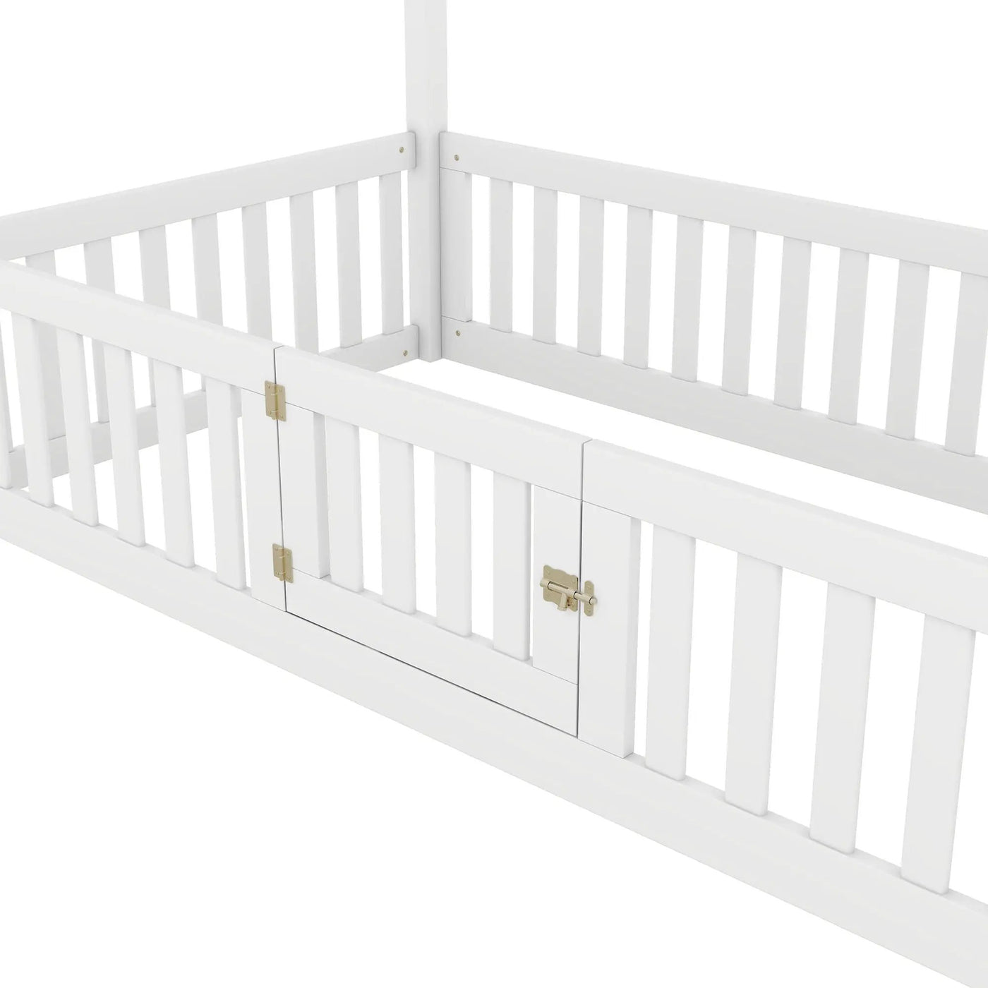 Wood House Bed With Fence And Door by HouseOfZazla