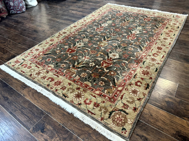 Pak Persian Mahal Rug 6x9, Floral Handmade Wool Traditional Oriental Carpet by Jewel Rugs