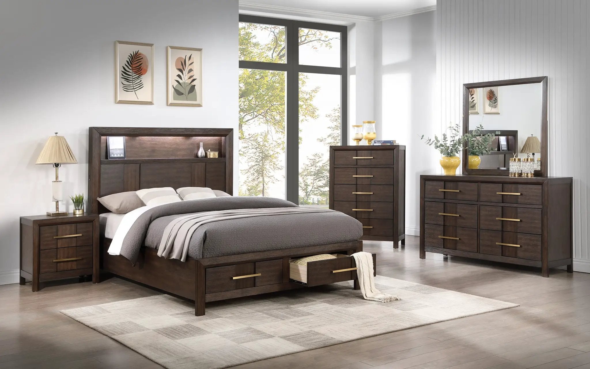 Modern 4 PCs King Size Set by BLAKHOM