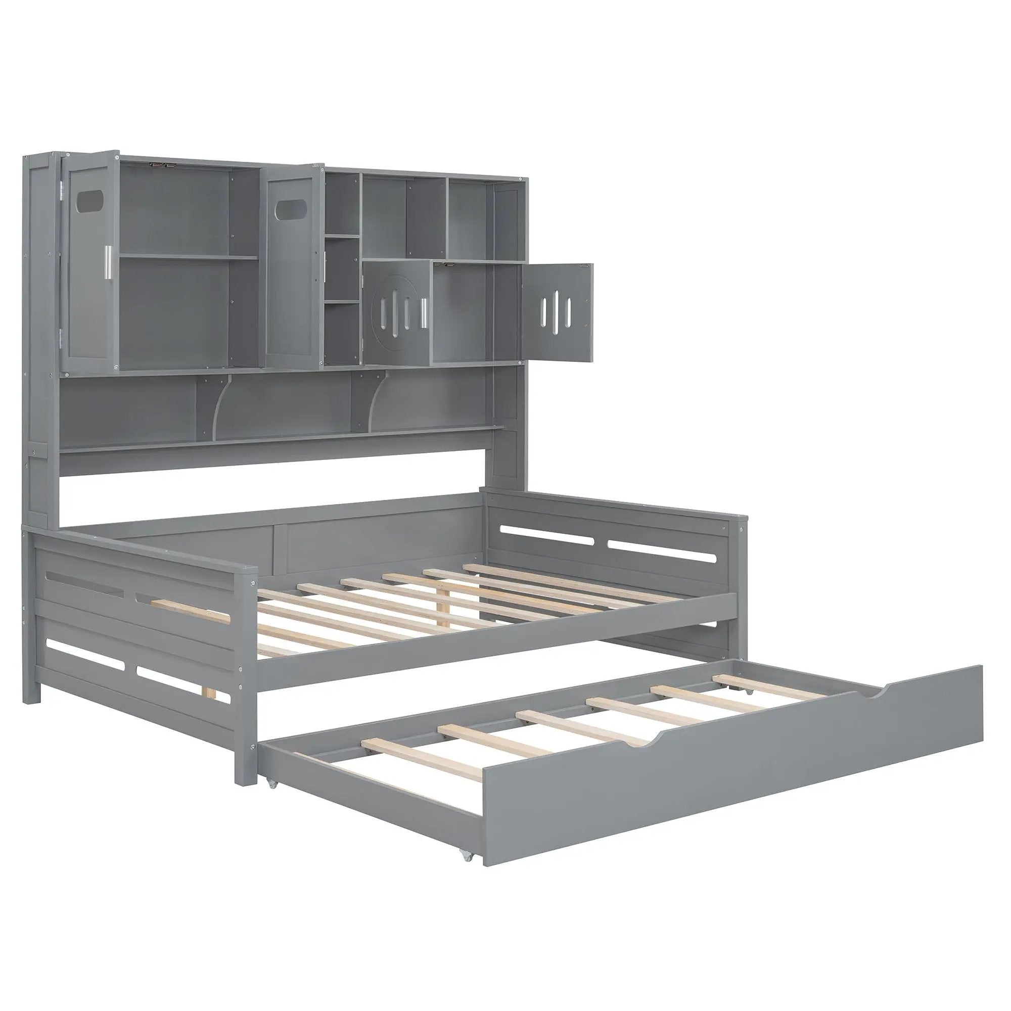 Daybed With All-In-One Cabinet And Shelf by HouseOfZazla