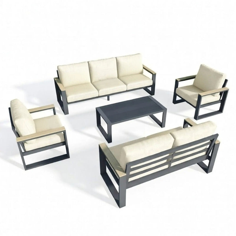 Modern Outdoor Sofa Set With Coffee Table by HouseOfZazla