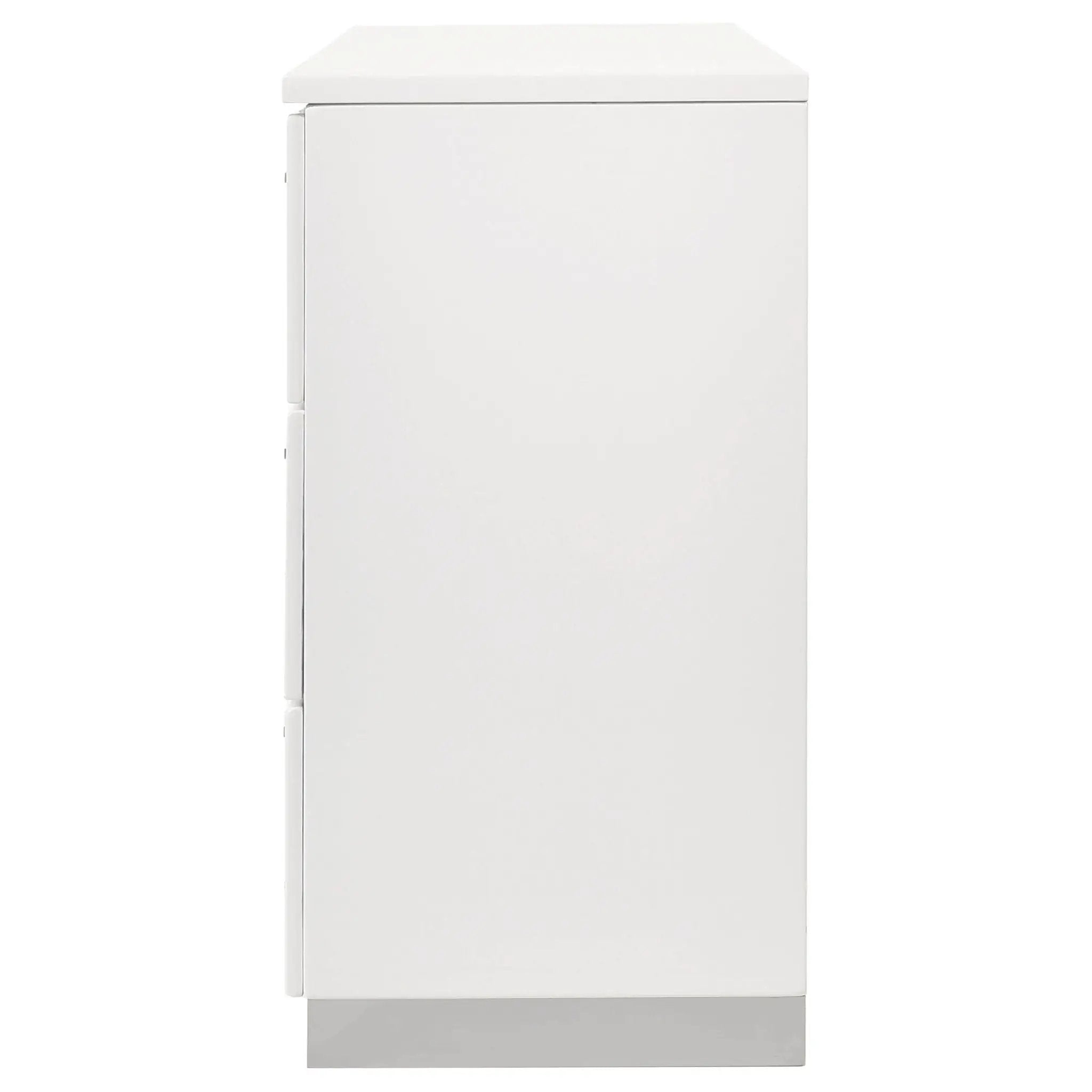 Dulcey - 6 Drawer Dresser With Accents, Bedroom Storage - Gloss White by HouseOfZazla