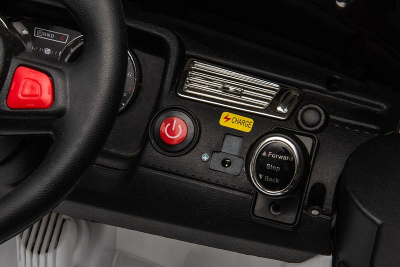 12V7A 30W*2 Four-Wheel Drive Seat One Button Start, Forward And Backward, High And Low Speed, Music, Front Light, Power Display, Two Doors Can Open, 2.4G R / C, Seat Belt Four Wheel Absorber by HouseOfZazla