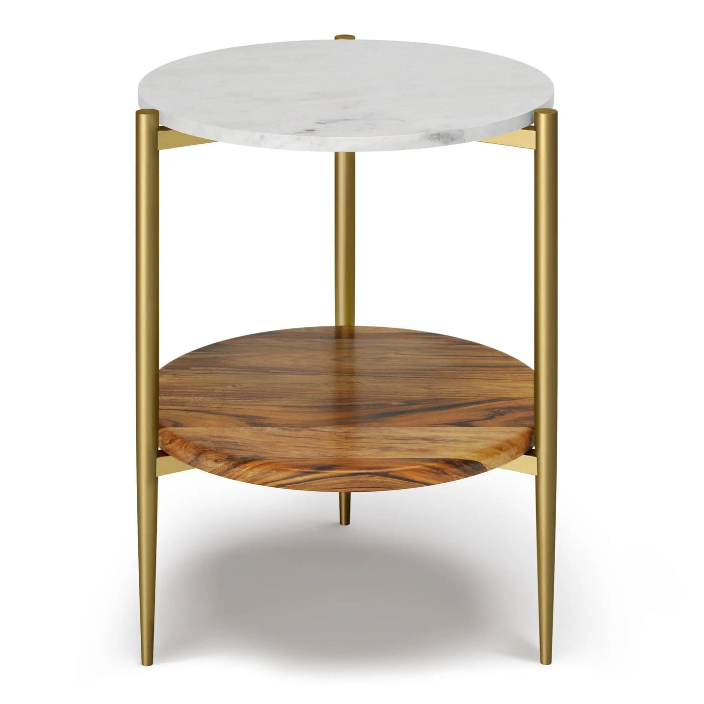Wagner - Round Marble & Wood Table by Unique Piece Furniture