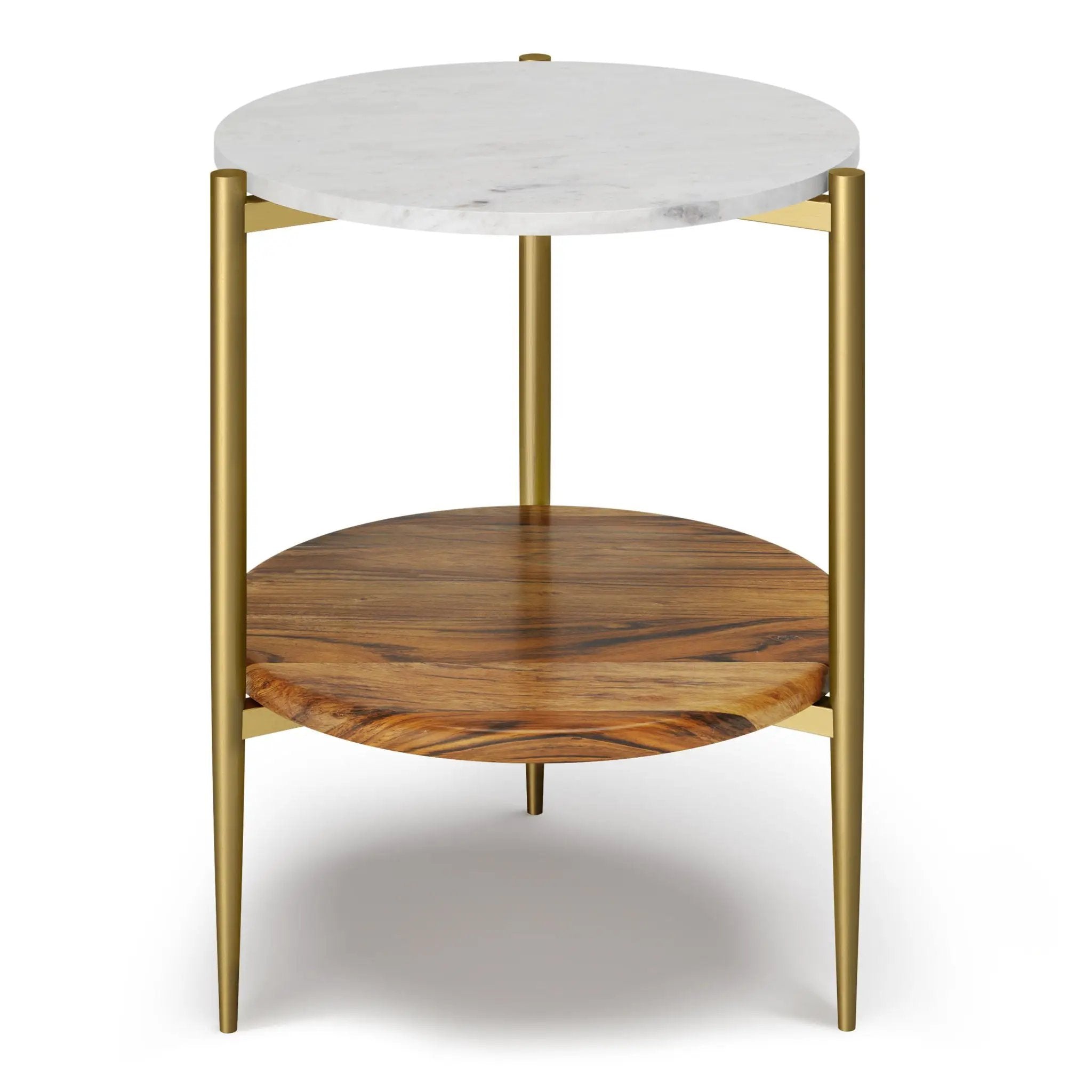 Wagner - Round Marble & Wood Table by Unique Piece Furniture