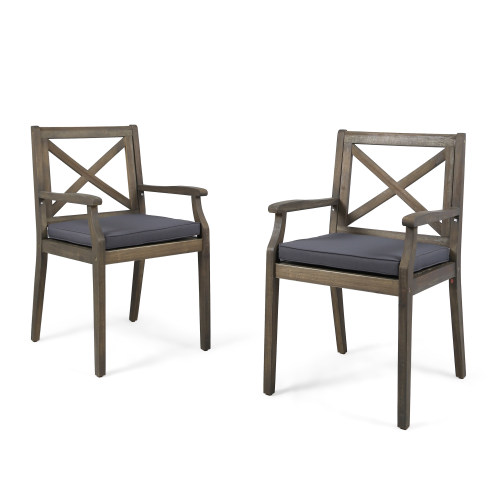 7 Pieces Acacia Wood Outdoor Dining Set by HouseOfZazla