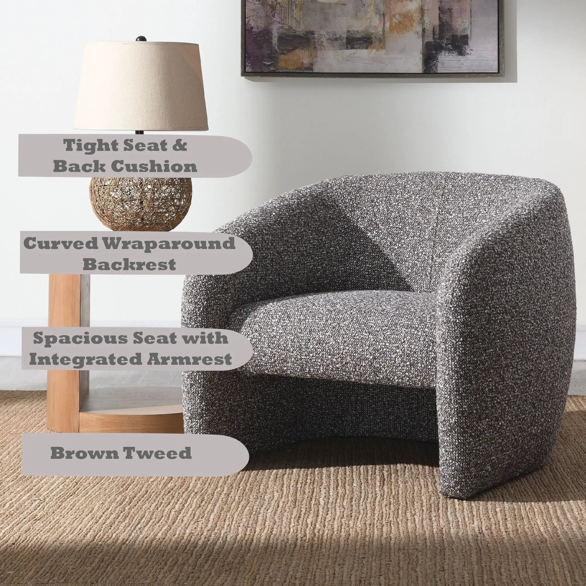 Livia - Accent Chair - Brown / Gray by HouseOfZazla