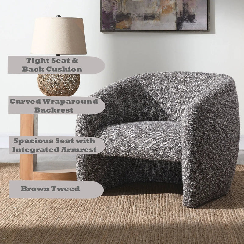 Livia - Accent Chair - Brown / Gray by HouseOfZazla