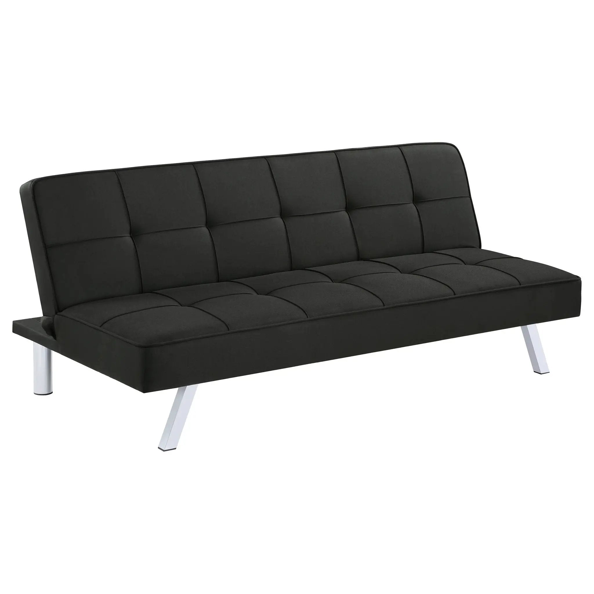 Joel Upholstered Tufted Convertible Sofa Bed Black by Unique Piece Furniture