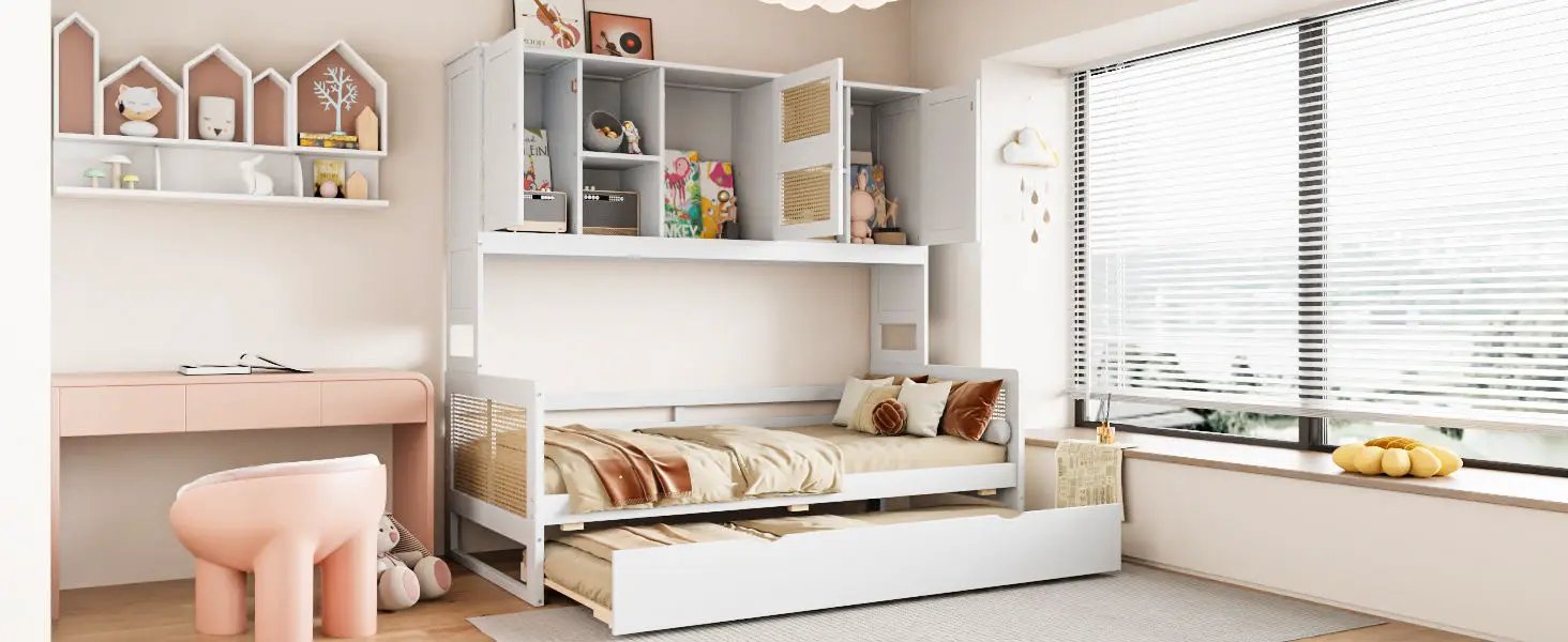 Daybed And All In One Cabinet And Shelf by Unique Piece Furniture