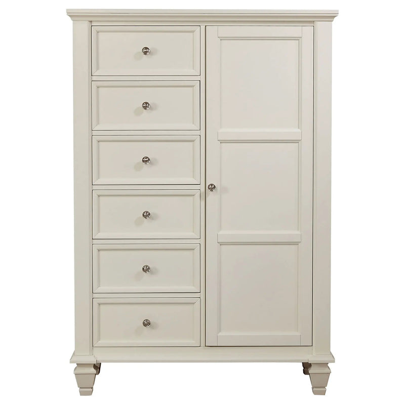 Sandy Beach 8-drawer Door Chest Cream White by Unique Piece Furniture