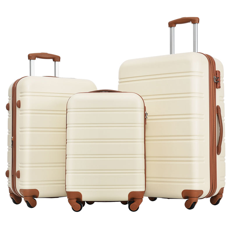 3 Piece Luggage Set Hardside Spinner Suitcase With Tsa Lock 20" 24" 28" Available by HouseOfZazla