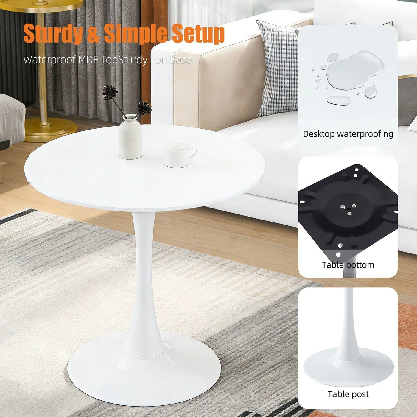 Round Dining Table With Tulip Style Base by HouseOfZazla