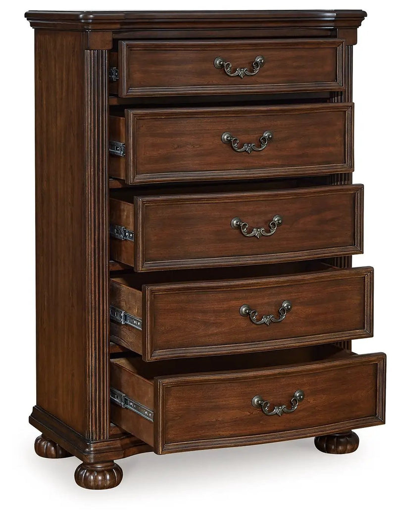Lavinton - Five Drawer Chest - Brown by Unique Piece Furniture