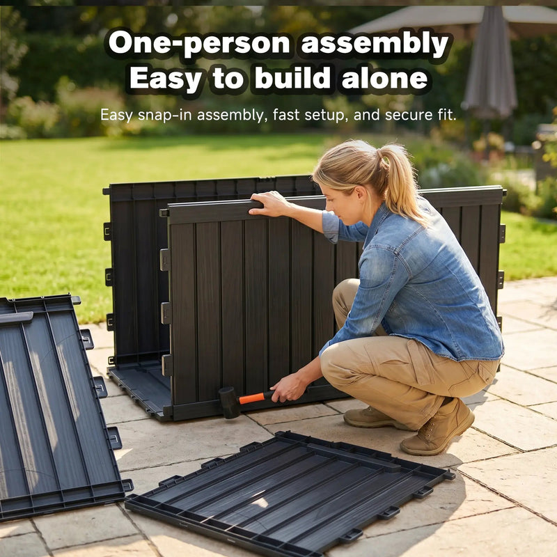 180 Gallon Large Outdoor Storage XXL Deck Box for Patio Furniture by HouseOfZazla