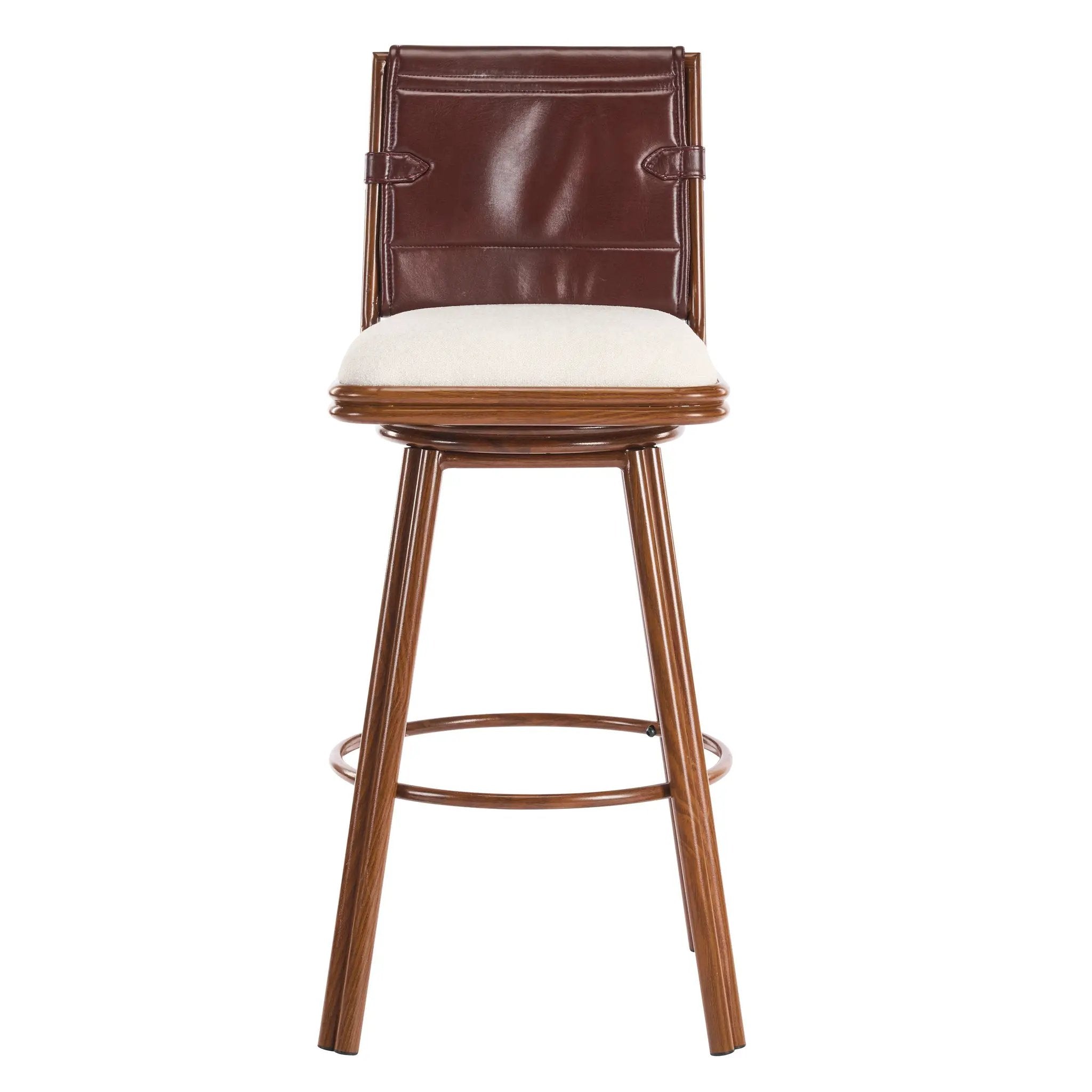 Sibyl Indoor Upholstered Swivel Bar Stool with Metal Frame by HouseOfZazla