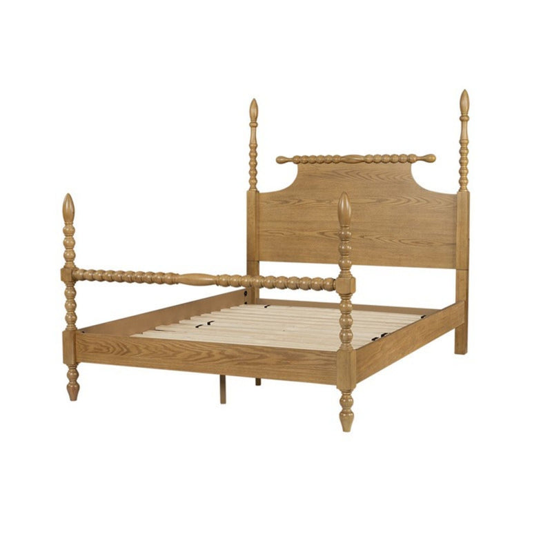 Queen Bed Turned Legs - Natural by HouseOfZazla
