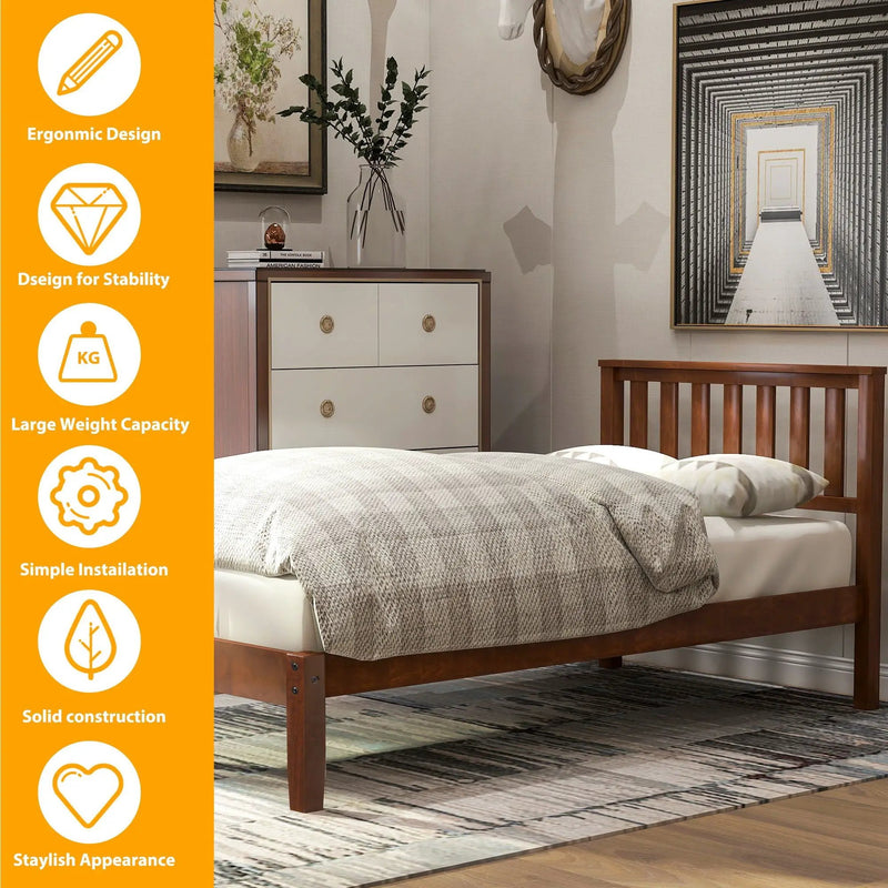 Platform Bed With Headboard, Footboard, Slat Support by Unique Piece Furniture