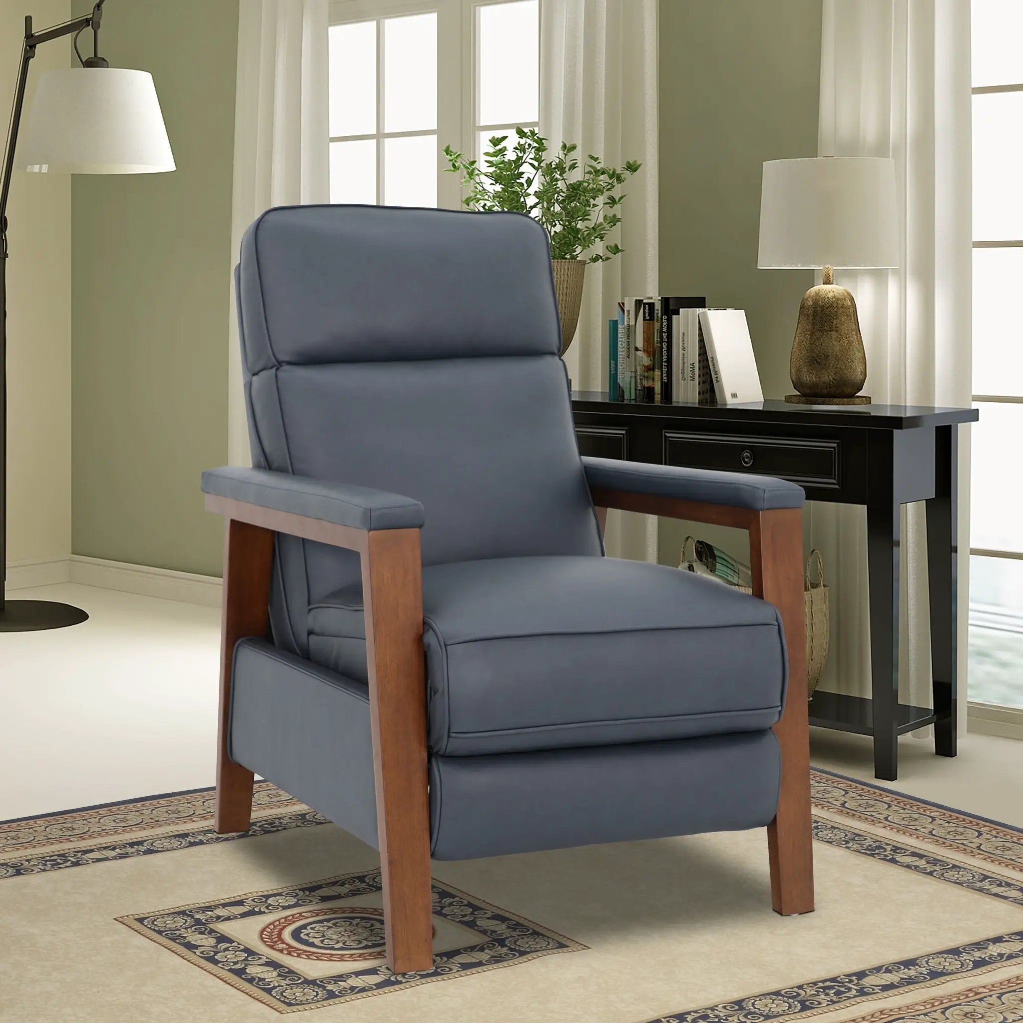 Ashland (B) - Recliner Push Thru The Arm - Santa Fe-Ocean by Unique Piece Furniture