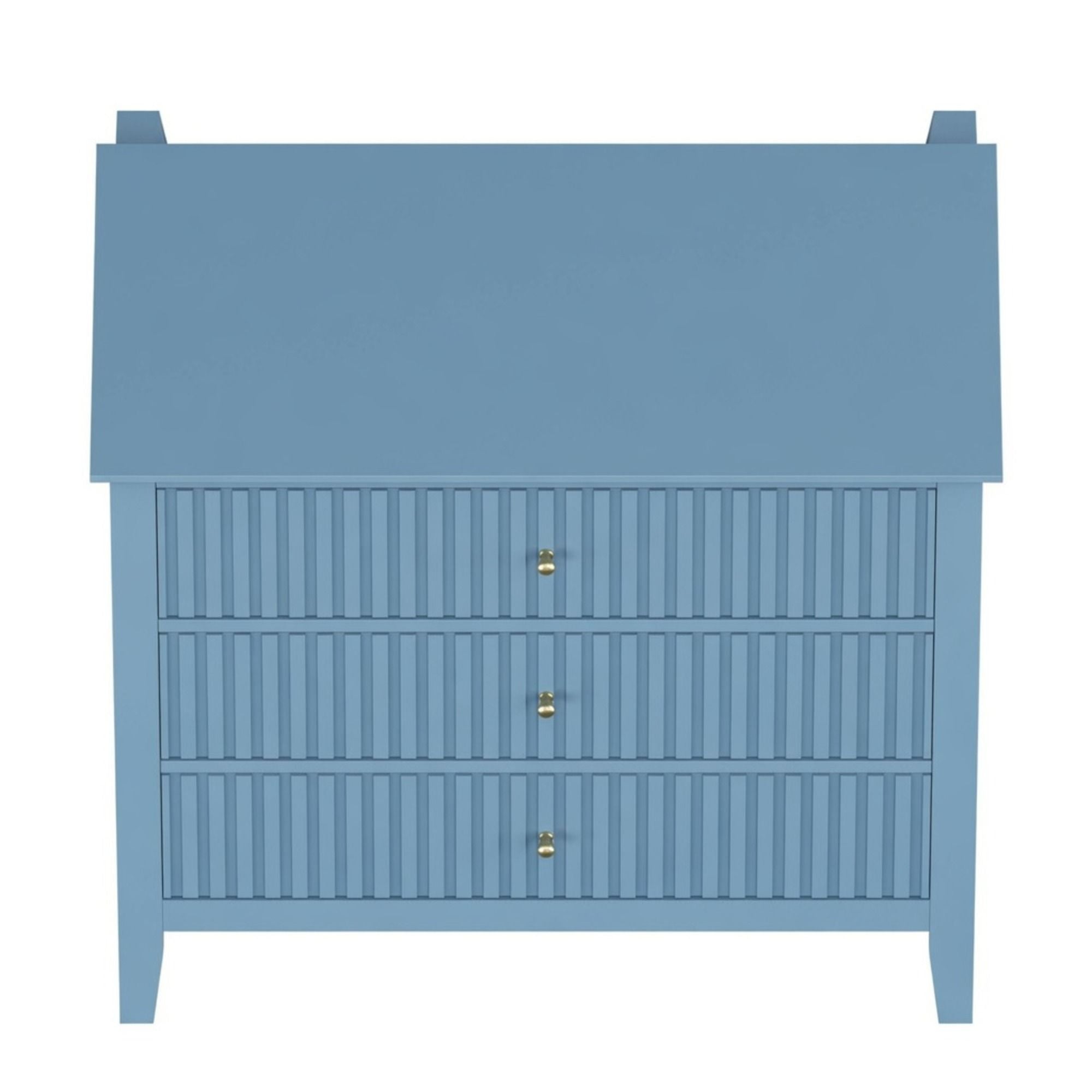 Fluted 3 Drawer Nightstand With Soft Close Slides by HouseOfZazla