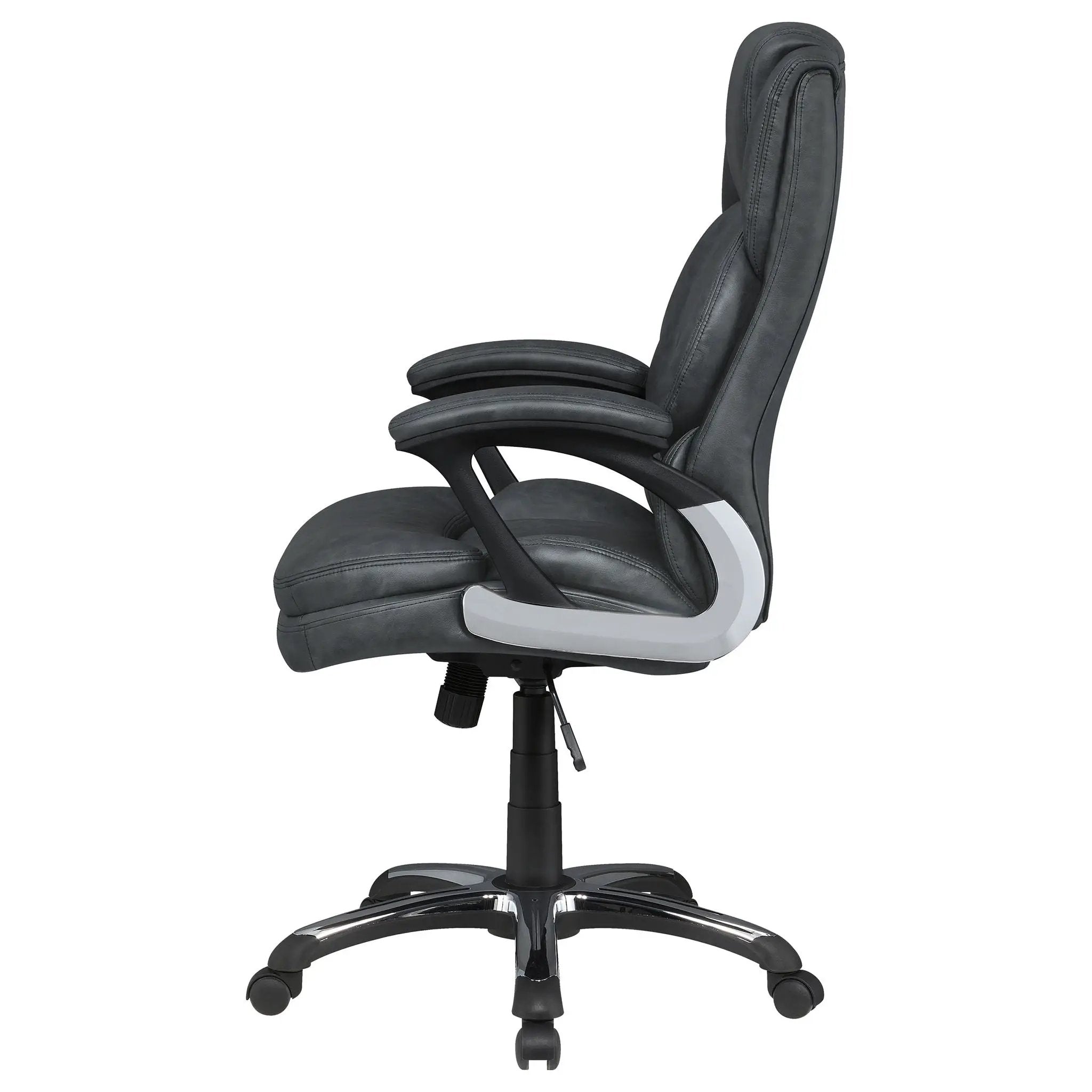 Stanton - Upholstered Adjustable Chair With Padded Arms And Adjustable Height - Gray by HouseOfZazla