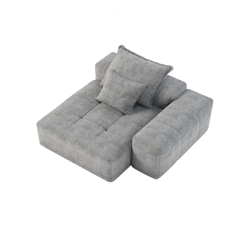 Modern Oversized Modular Sectional Sofa with Sparkling Chenille Fabric by HouseOfZazla