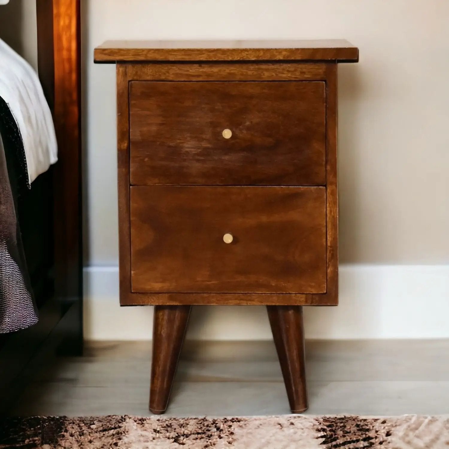 Bedside Table - Chestnut by HouseOfZazla