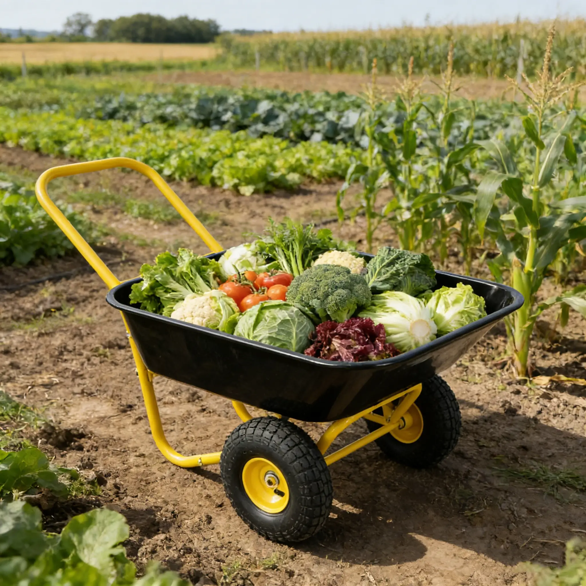 Two-Wheeled Barrow Garden Cart with 10-Inch Pneumatic Wheels by HouseOfZazla