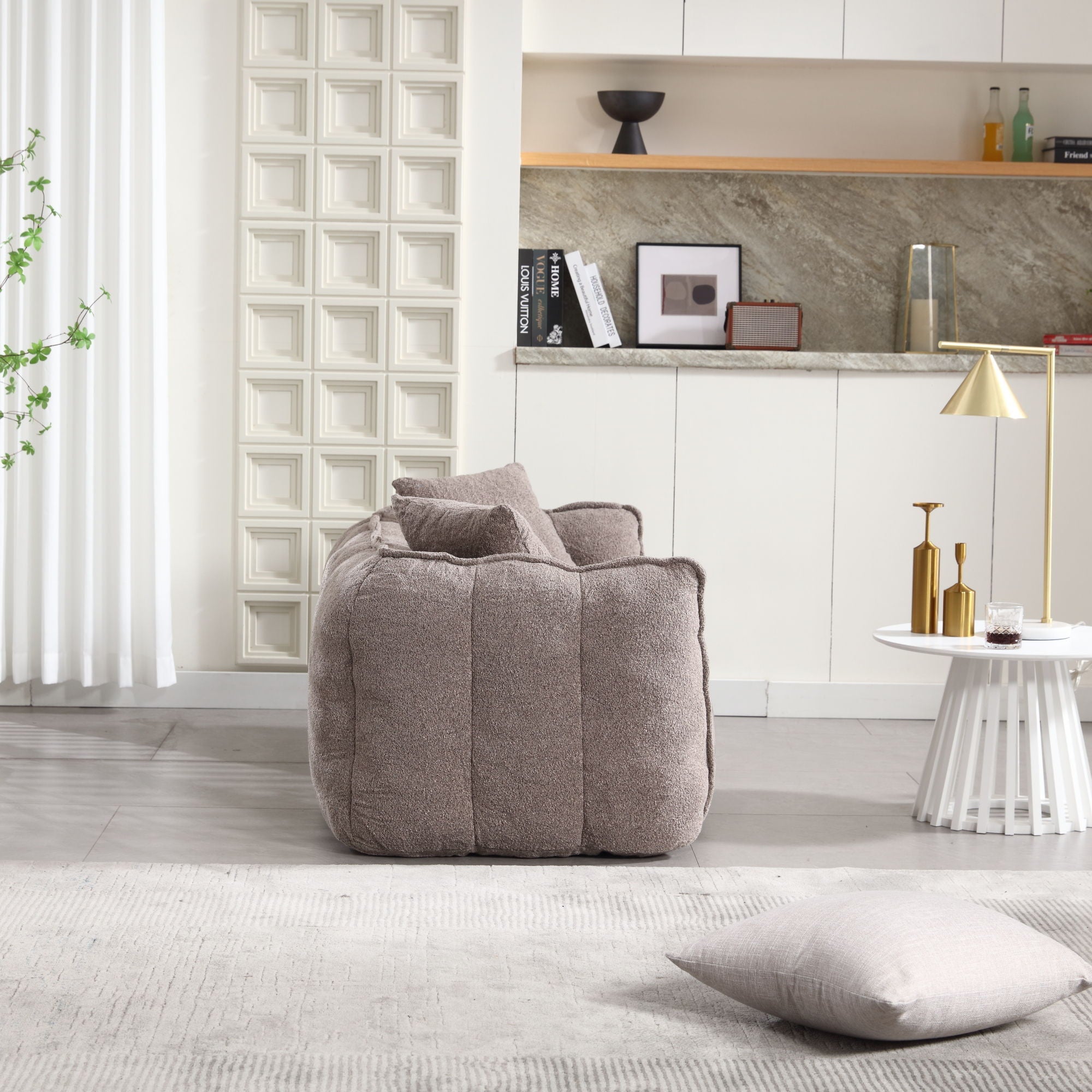 Cozy Beanbag Chair With High Resilience Foam Core For 2 by HouseOfZazla