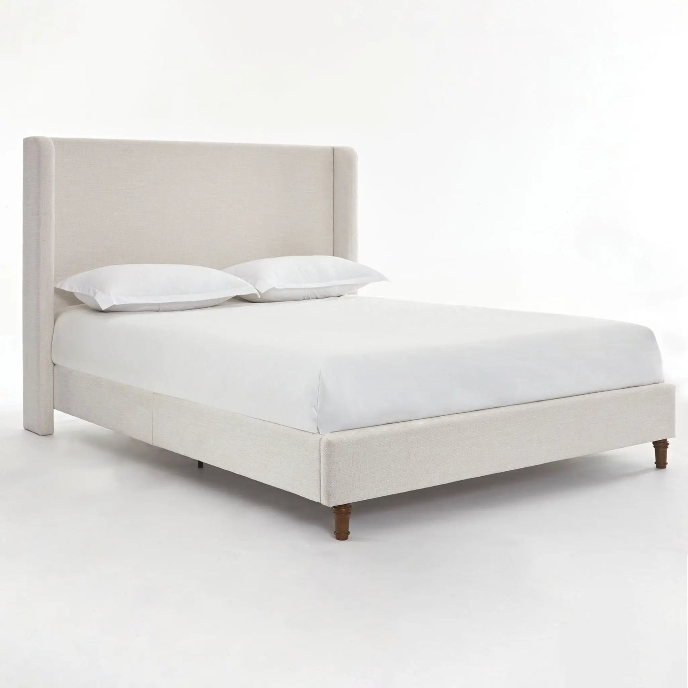 Harper - Tall Headboard Upholstered Bed / High Headboard / Elegant Simplicity / No Box Spring Needed by HouseOfZazla