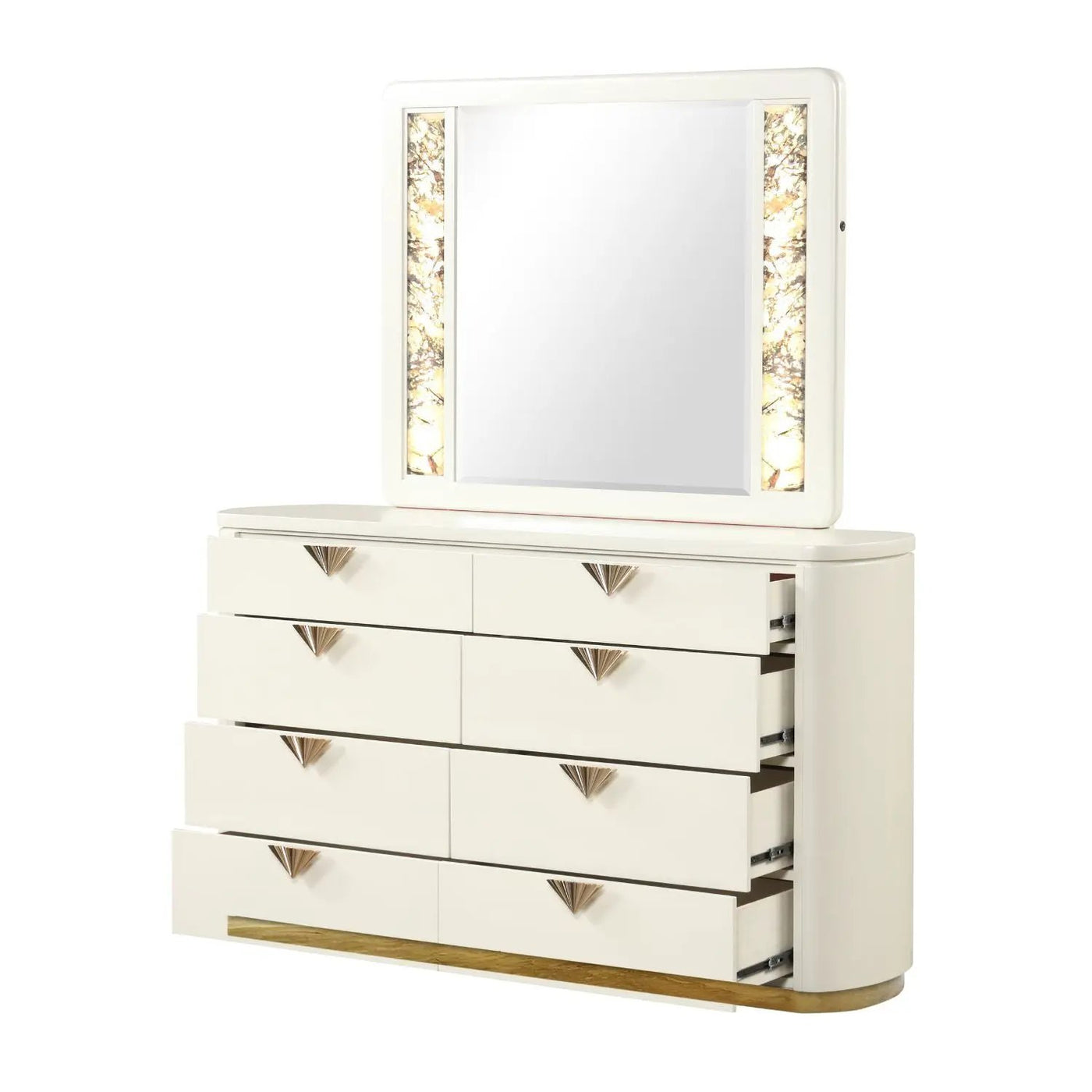 La Pierre - Modern Bedroom Set With Upholstered LED Bed by HouseOfZazla
