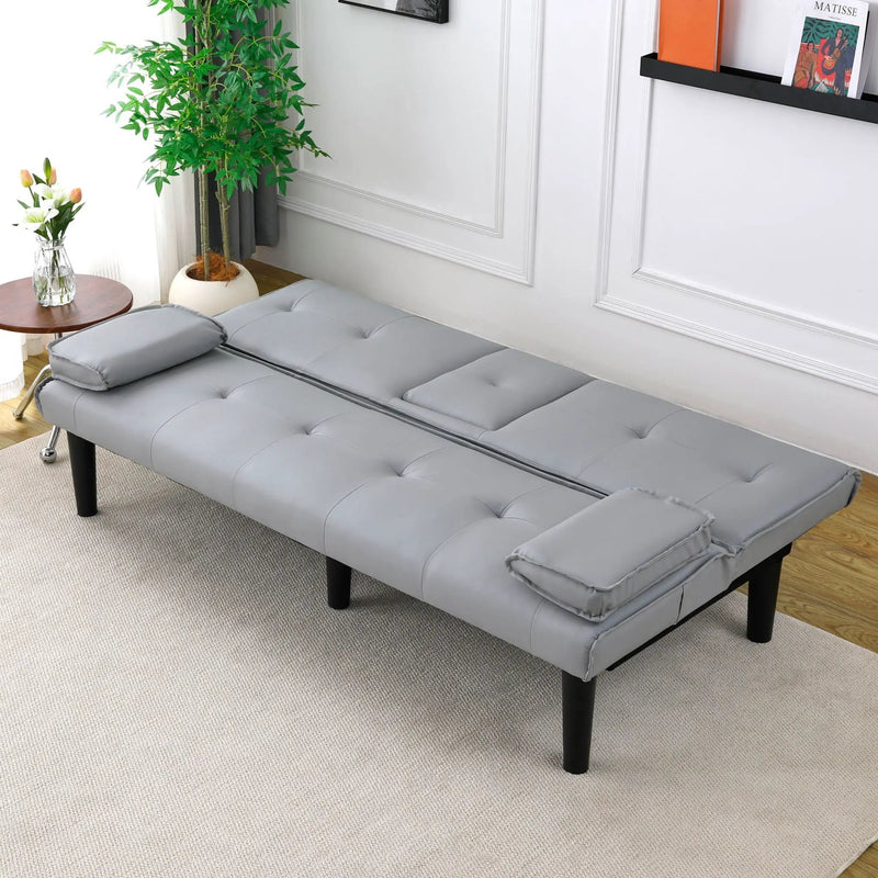 Sofa Bed With Foldable Design And Cup Holder by HouseOfZazla