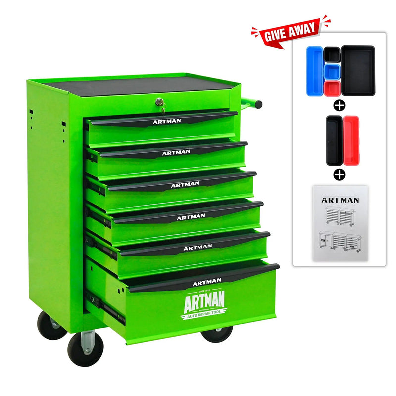 Rolling Metal Tool Chest with 6 Drawers, 20" by HouseOfZazla