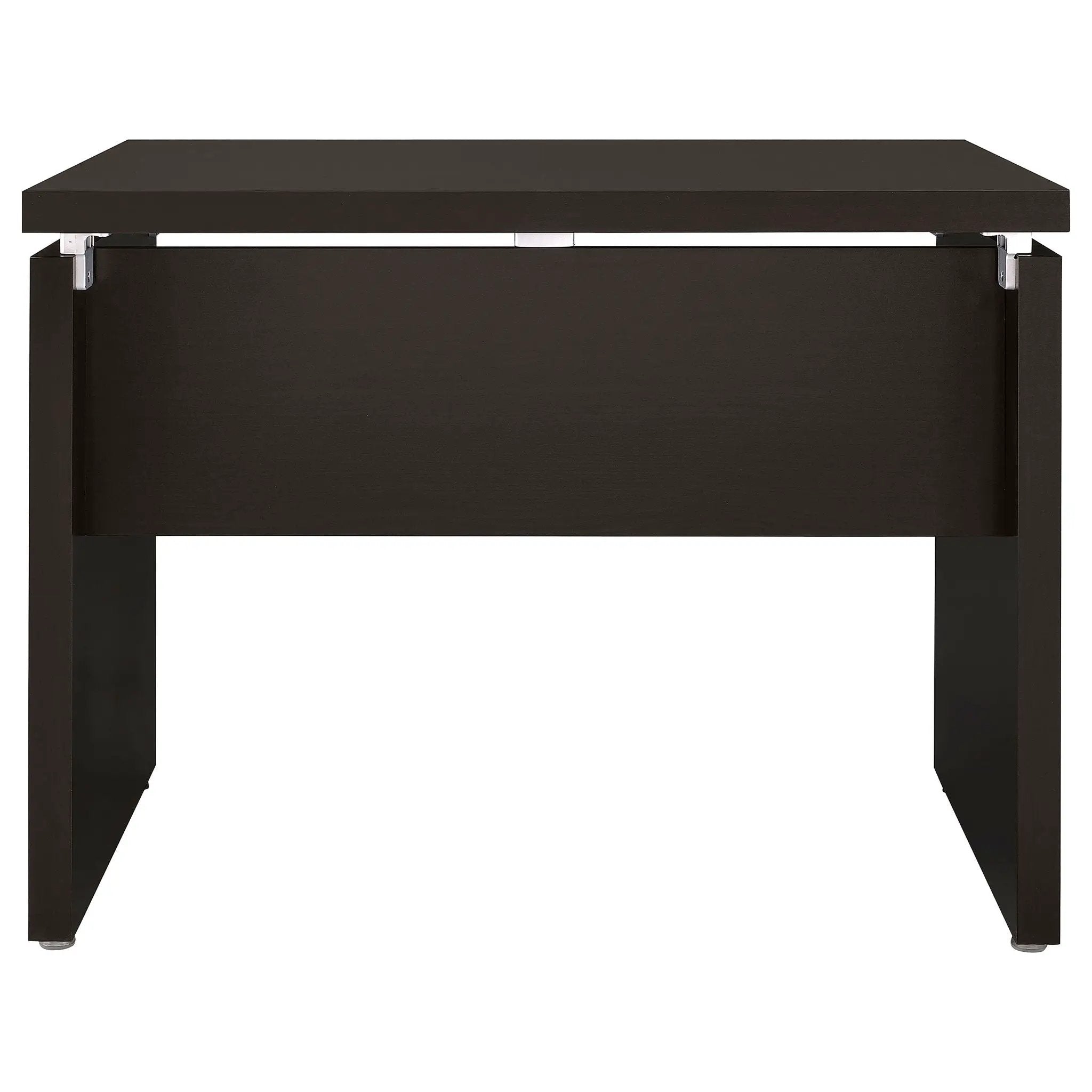 Skylar L-Shape Desk with Mobile File Cabinet Cappuccino by Unique Piece Furniture