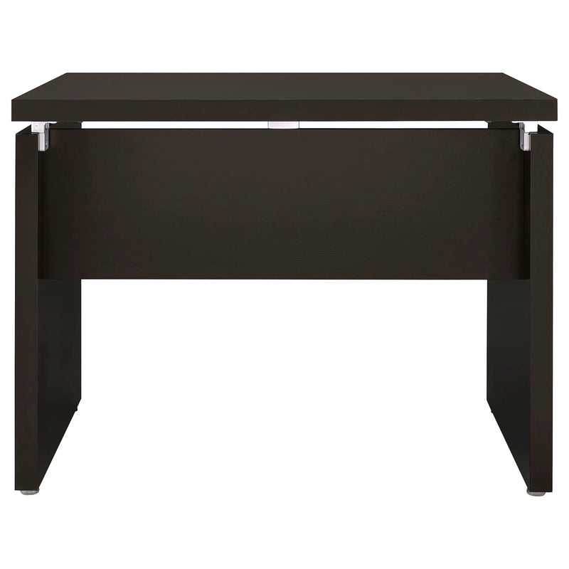 Skylar L-Shape Desk with Mobile File Cabinet Cappuccino by Unique Piece Furniture