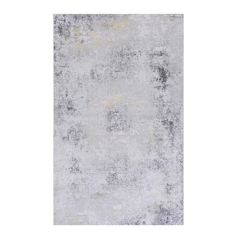 Maval - 6' X 9' Washable Area Rug - Gray / Gold by Unique Piece Furniture