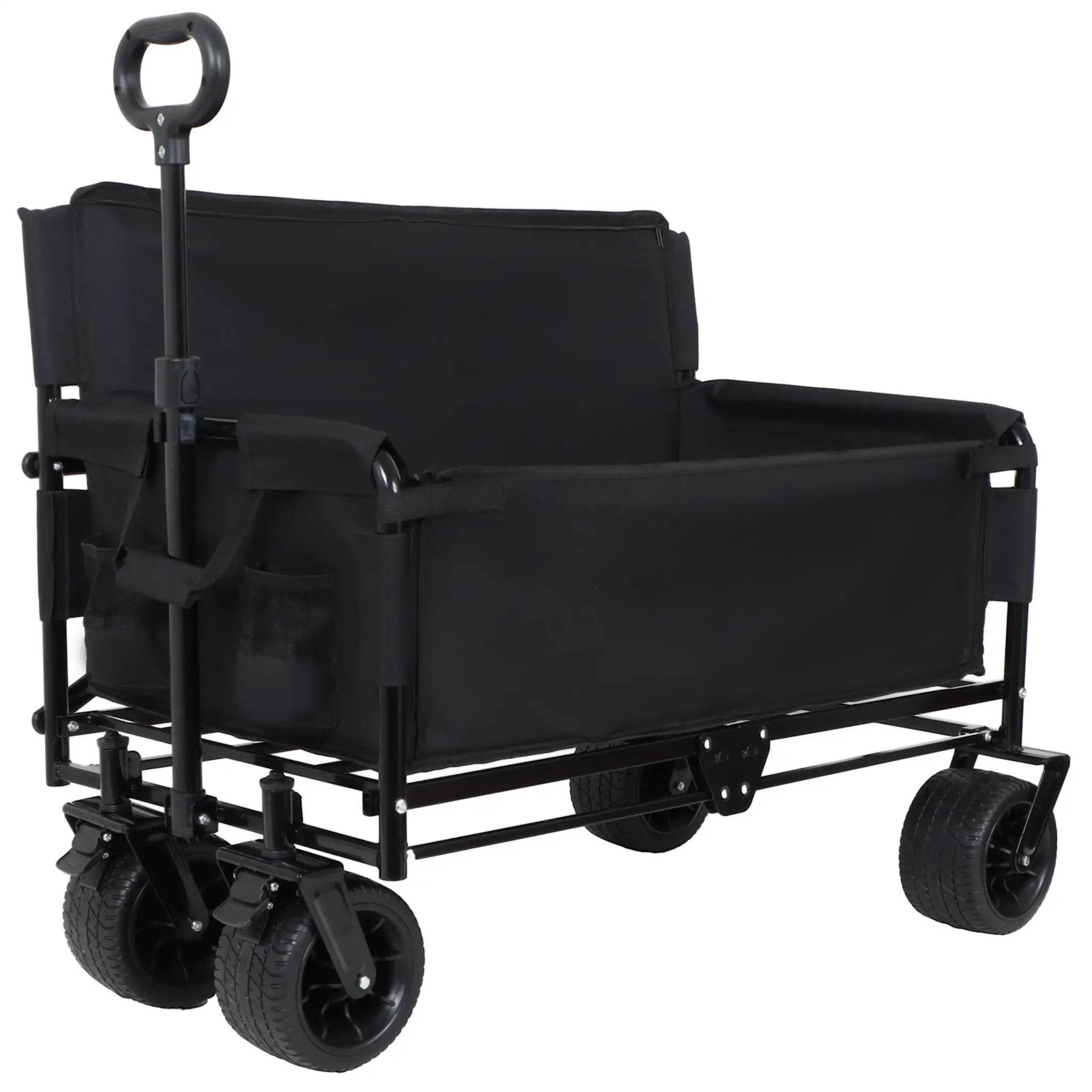 3-in-1 Convertible Folding Wagon Cart with Bench Seat & Storage by HouseOfZazla