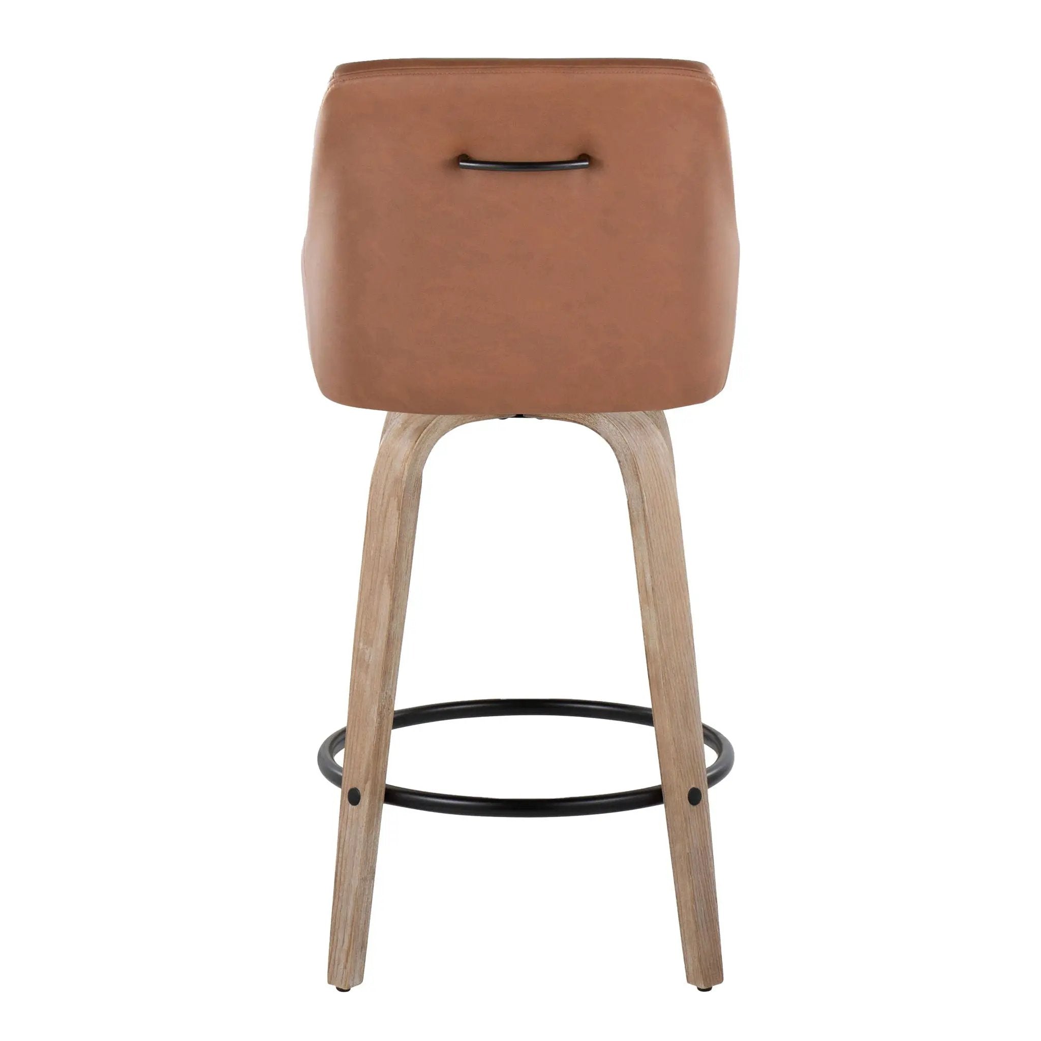 Hannah - Transitional Fixed Height Counter Stool With Swivel With Round Footrest (Set of 2) by Unique Piece Furniture