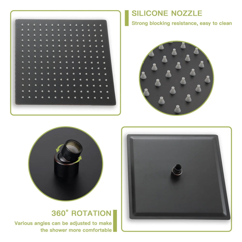 Dual Shower Head System With Ceiling Mount And Rough In Valve by HouseOfZazla