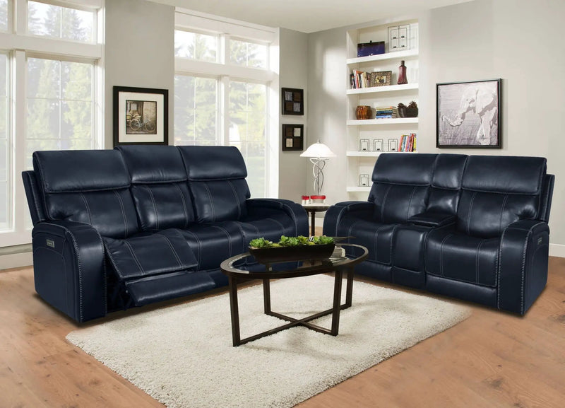 Glenwood - Power Console Loveseat-Recliner With Power And Power Headrest And Lumbar (Layflat) by Unique Piece Furniture
