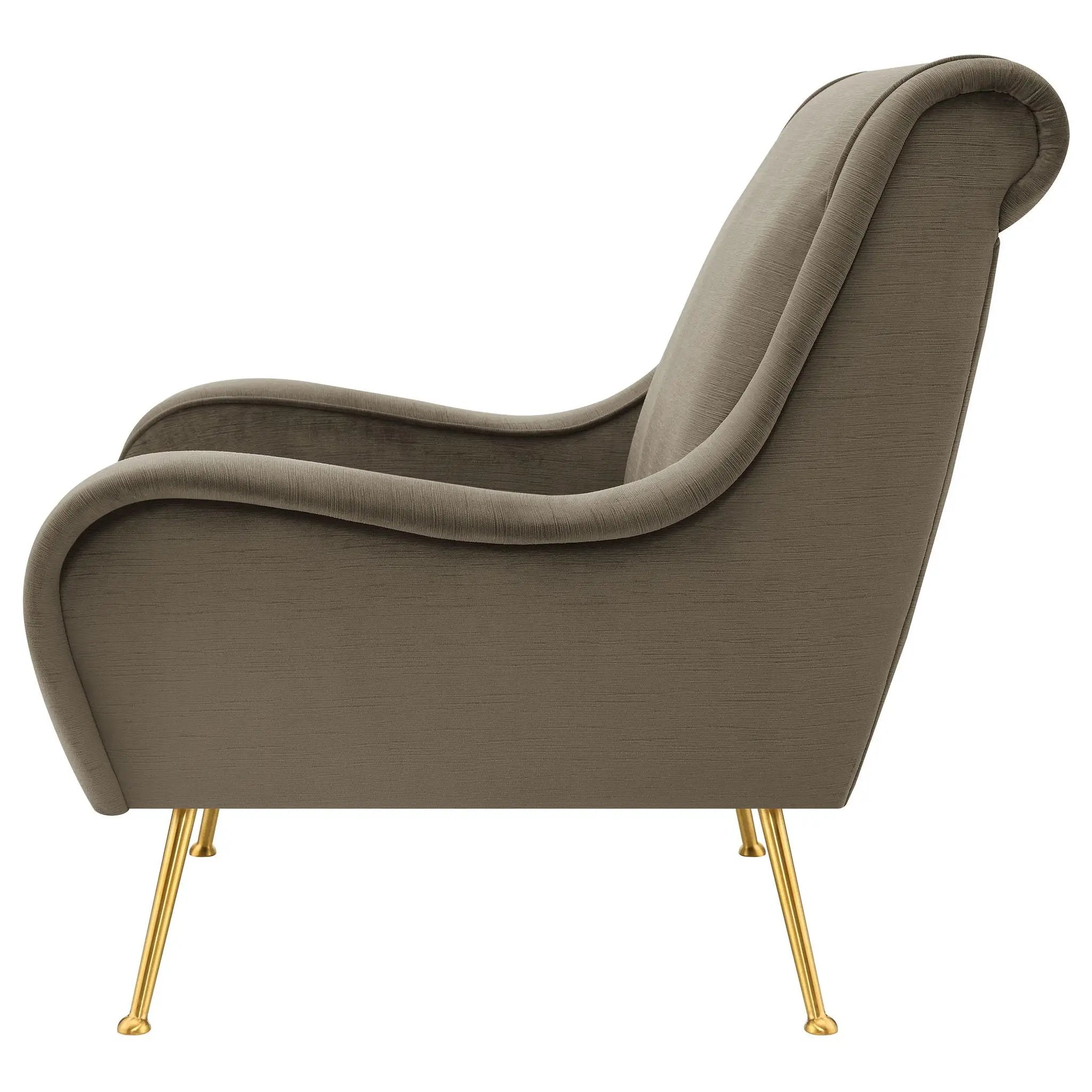 Ricci Upholstered Saddle Arm Accent Chair Truffle by Unique Piece Furniture