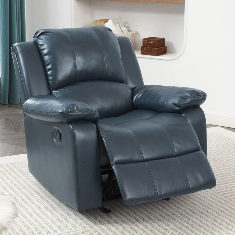 Charlotte - Gel Glider Recliner - Blue by HouseOfZazla