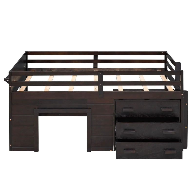 Loft Bed With Cabinet And Shelf by HouseOfZazla