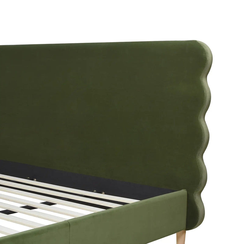 Stockholm - Modern Wavy Headboard Platform Bed by Unique Piece Furniture
