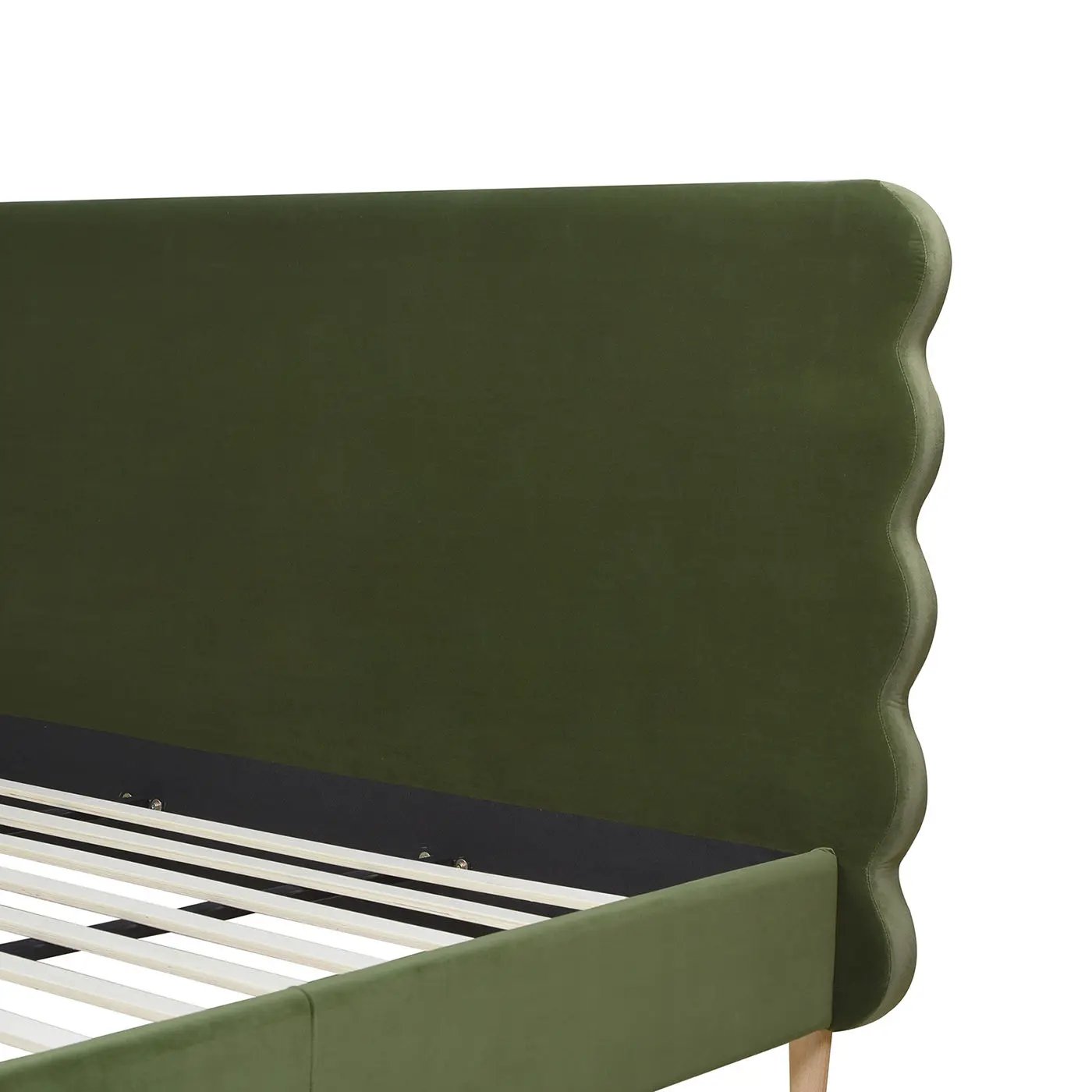 Stockholm - Modern Wavy Headboard Platform Bed by HouseOfZazla