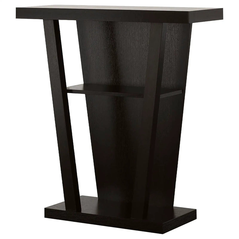 2 Shelf Console Table With V Shape Design - Brown by HouseOfZazla