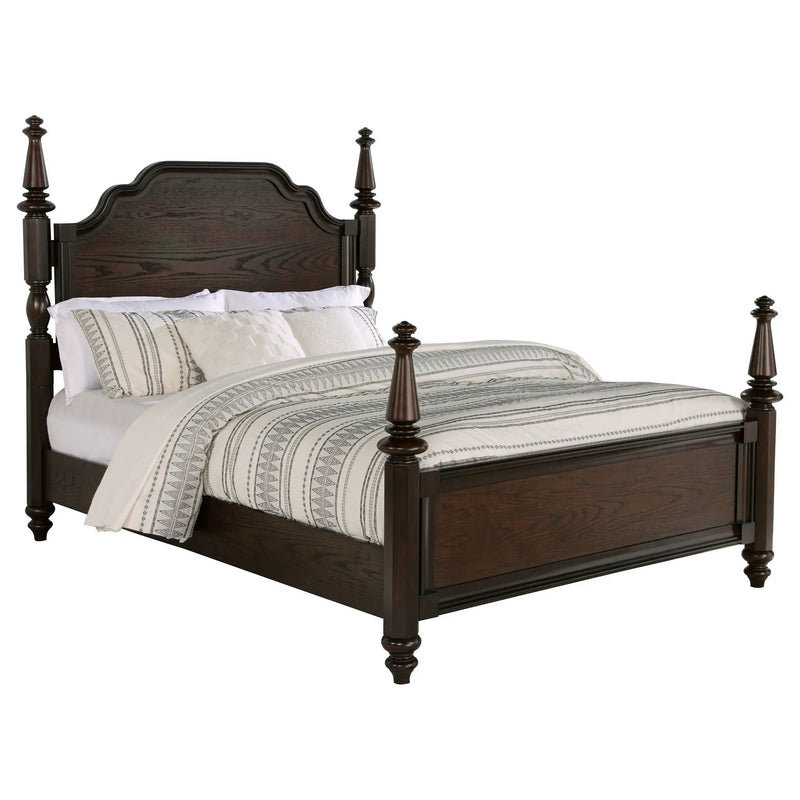 Andover 63-inch Four Poster California King Bed Dark Oak by Unique Piece Furniture