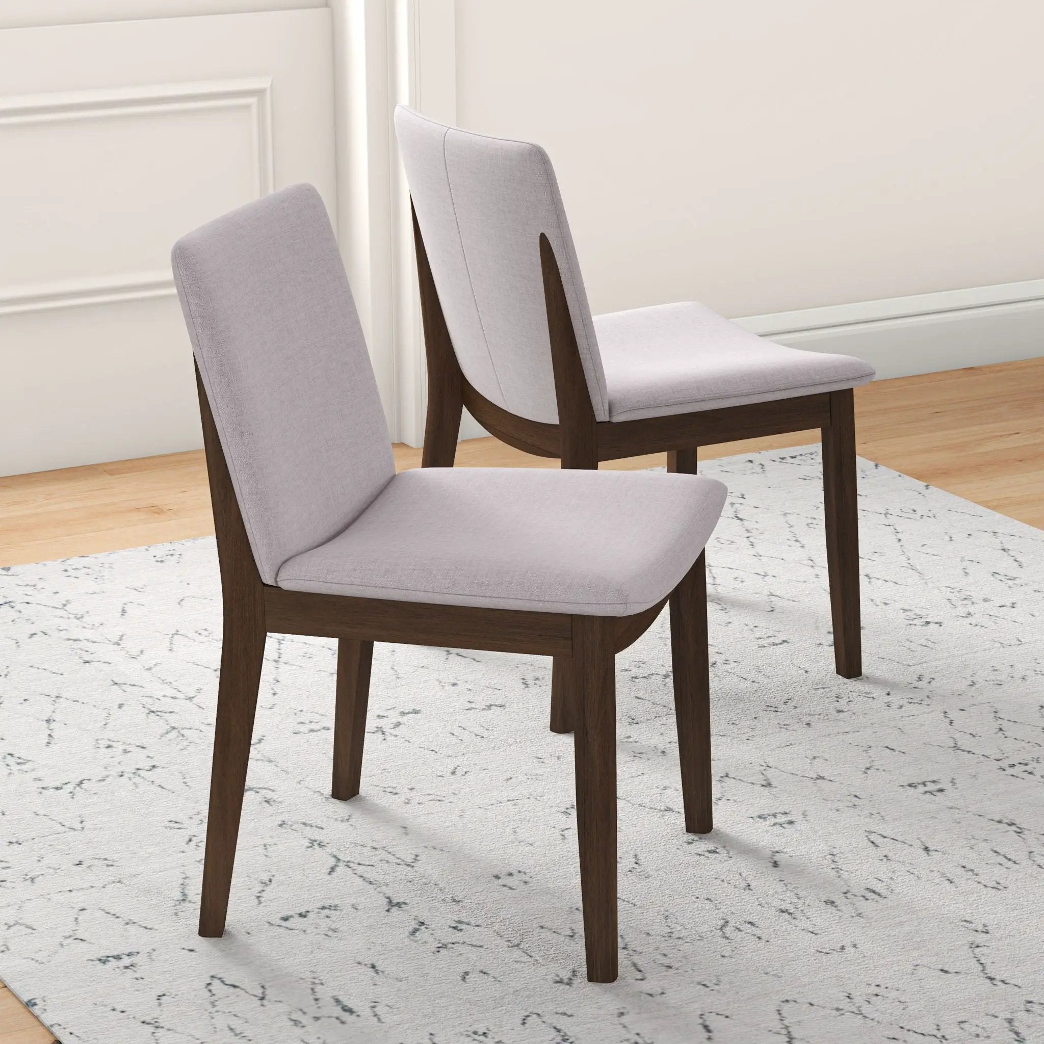 Laura - Mid-Century Modern Solid Wood Dining Chair (Set of 2) by Unique Piece Furniture
