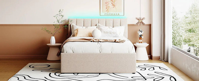 Upholstered Platform Bed With Trundle by HouseOfZazla